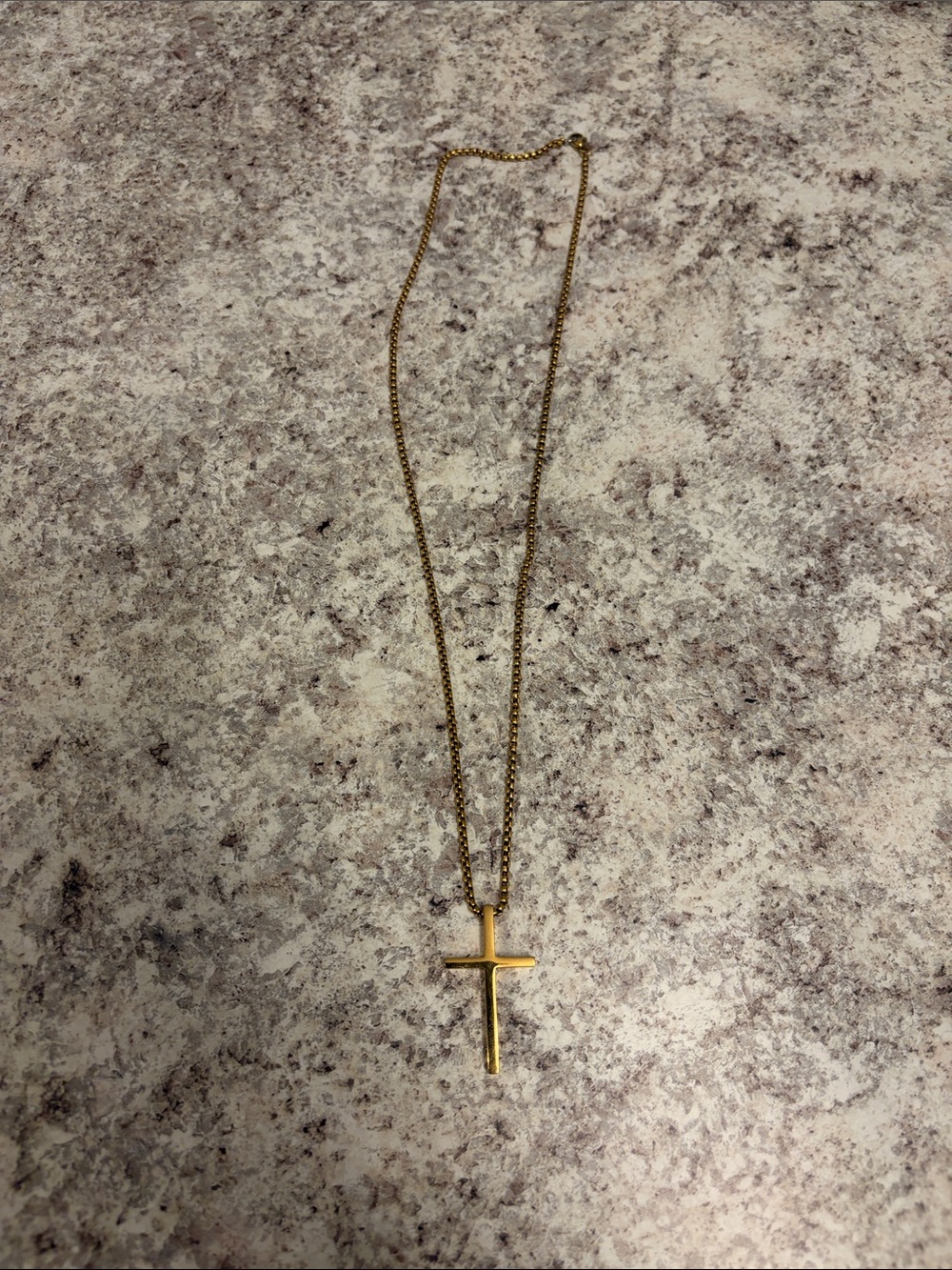 Mens Gold Cross Necklace